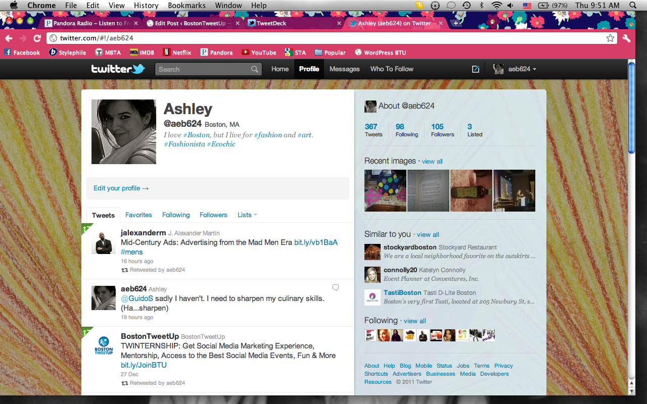 Ashley Twitter page