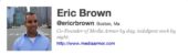 Eric Brown Twitter Bio